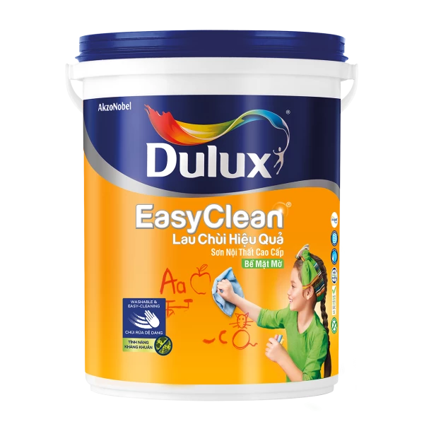Sơn Nội Thất Dulux EasyClean Lau Chùi Hiệu Quả - Bề Mặt Mờ