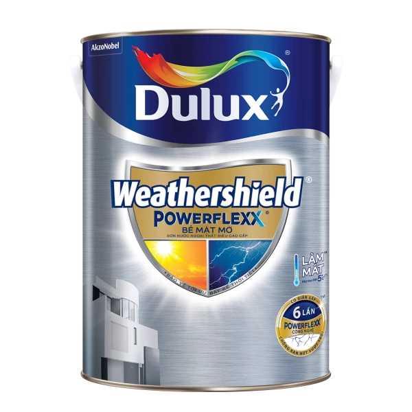 Sơn Ngoại Thất Dulux Weathershield Powerflexx Bề Mặt Mờ