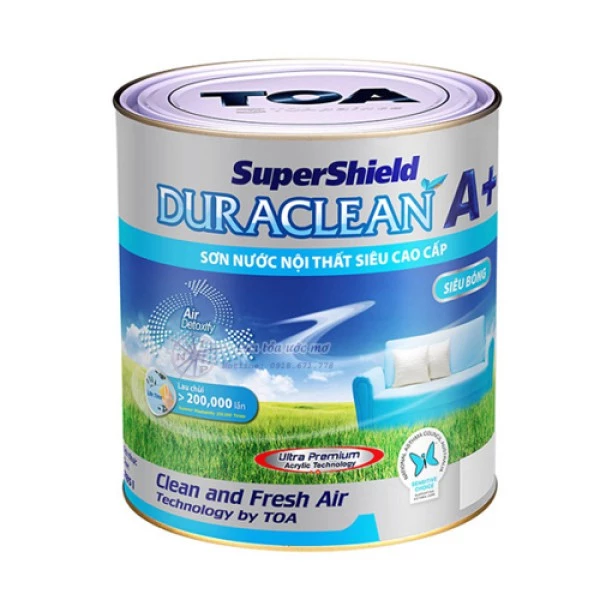 Sơn Nội Thất Toa SuperShield DuraClean A+ Siêu Bóng