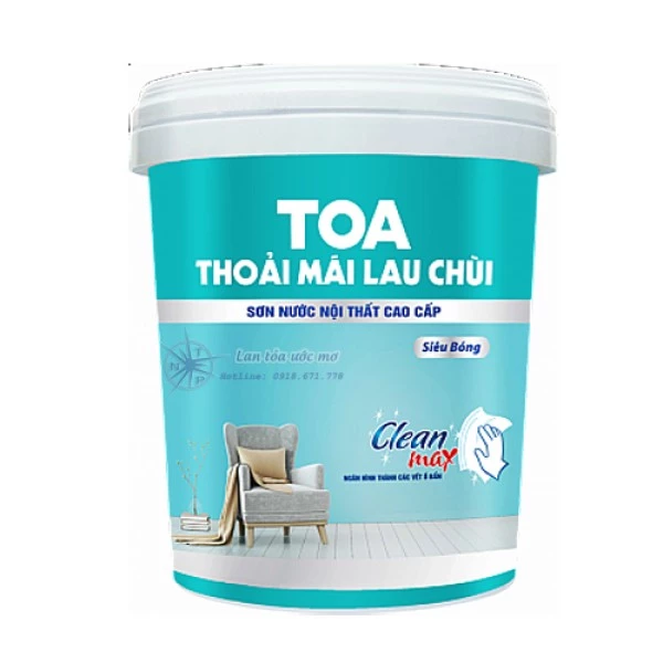 Sơn Nội Thất Toa Thoải Mái Lau Chùi - Siêu Bóng